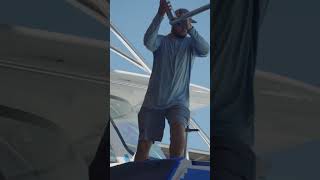 Valhalla Tower Install at the Palm Beach Towers florida vikingyachts fishing marketing [upl. by Semaj]