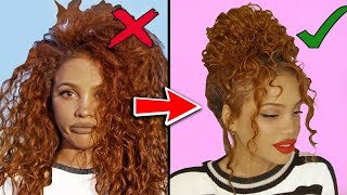 8 CURLY HAIRSTYLES FOR STUBBORN HAIR [upl. by Srevart]