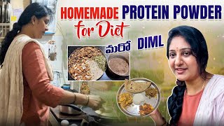 Homemade Protein Powder  మరో DIML Routine😍 Use full tips for diet 👍 Lunch preparation🤗 [upl. by Anol7]