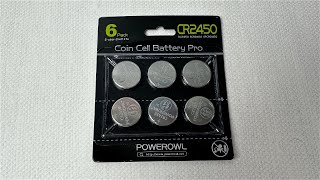 My Review of POWEROWL High Capacity CR2450 Battery  6 pack [upl. by Kaenel]