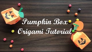 Pumpkin Box Origami Tutorial [upl. by Goodrich601]