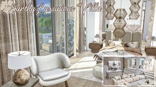 EARTHY LUXURIOUS VILLA 4bed  7bath  Sims 4 CC Speed Build  DOWNLOAD LINK TRAYCCLINKS [upl. by Ateekram]