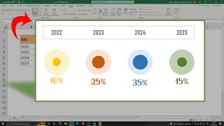 Gráfico circular con porcentajes dinámicos en Excel [upl. by Aifos]