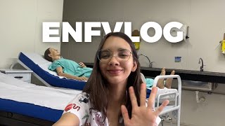 ENFVLOG 2  Aulas no laboratório supervisão de estágio de enfermagem e estudo [upl. by Ramilahs]