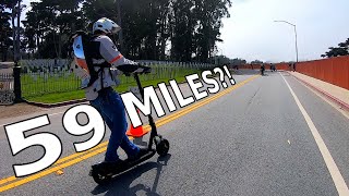 Inmotion L9 Electric Scooter Range Test  FULL Battery Elimination Steep Hills Raw FPV Ride [upl. by Irpac]