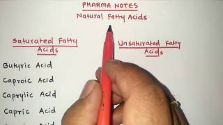 SATURATED and UNSATURATED FATTY ACIDS WITH TRICS  RRB PHARMACIST EXAM  GPAT  ESIC  PART44 [upl. by Auqenahc]