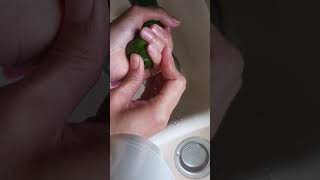 asmr viralvideo deseeding green pepper [upl. by Airretal517]