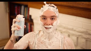 ASMR  Covering Myself in Shaving Cream [upl. by Notserp]