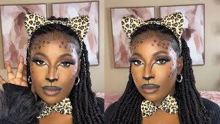 CHEETAH MAKEP TUTORIAL 🐾  Halloween makeup tutorial  Easy Halloween costume [upl. by Nivonod]