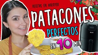 Cómo hacer PATACONES o TOSTONES de Plátano Verde en la AirFryer  RECETA DEFINITIVA  Do It Laura [upl. by Yhpos427]