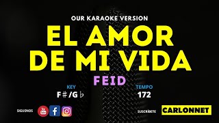 EL AMOR DE MI VIDA  FEID Karaoke Version [upl. by Flora587]