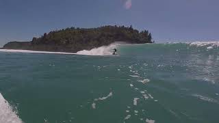 Surfing the Whangamata Bar New Zealand 301222 [upl. by Enahpad]