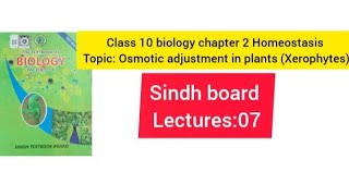 Class 10 biology chapter 2 Homeostasis topic Osmotic adjustment in plants Xerophytes [upl. by Arrekahs]