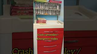 crash cartemergency trolley 🏥 setupofemergencytrolleycrashcarttrolleyshortsfeedbmims vims [upl. by Ahsela]