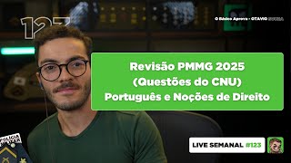 Revisão PMMG 2025  Portugues  Noções de Direito  Live 123 [upl. by Aisiat998]