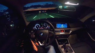 2021 BMW 318D 150 PS NIGHT POV TOP SPEED AUTOBAHN WUERZBURG [upl. by Nellie]