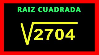 ✅👉 Raiz Cuadrada de 4 digitos ✅ Raiz Cuadrada [upl. by Ahselrac391]