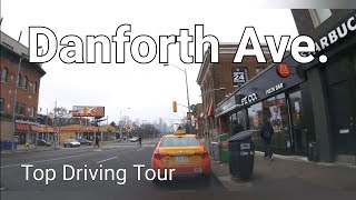 Danforth Ave Toronto  Driving Tour 4K  Ontario Canada [upl. by Libb]