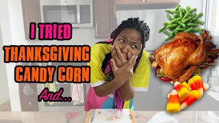 I Tried Brachs Thanksgiving Dinner Candy Corn And [upl. by Oribella]