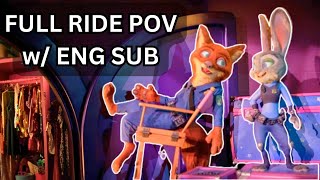 EN SUB Zootopia Hot Pursuit  NEW TRACKLESS RIDE  Shanghai Disneyland  4K 60FPS POV [upl. by Veda778]