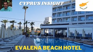 Evalena Beach Hotel Protaras Cyprus  A Look Around [upl. by Kesley]