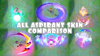 MLBB All 6 Aspirant Skin Comparison [upl. by Marjorie]