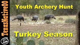 Early Season Youth Turkey Hunt with Compound Bows [upl. by Haorbed369]