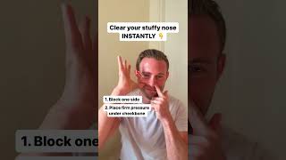 How to clear your stuffy nose INSTANTLY [upl. by Lladnarc]