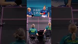 Flora Vautier’s CRAZIEST Shot 🔥🏓 shorts tabletennis pingpong paralympics [upl. by Oicneserc590]