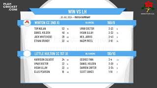 Winton CC 2nd XI v Little Hulton CC 1st XI [upl. by Meggs285]