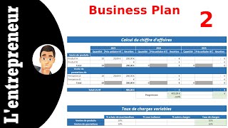 2 Faire un business plan complet sur Excel  Chiffre daffaires BFR amp compte de résultat [upl. by Peregrine]