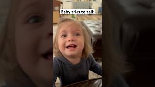 Is he trying to talk cutebaby babyshorts babytalk babyvideos [upl. by Kristof]