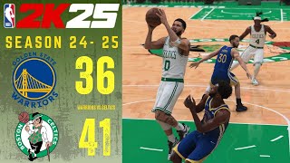 GOLDEN STATE WARRIORS vs BOSTON CELTICS  SEASON 20242025  NBA 2K25 [upl. by Isleen]