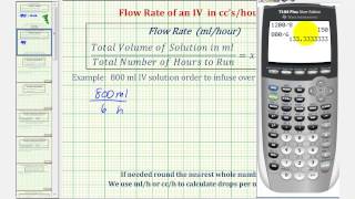 Ex IV Calculation  Flow Rate in Milliliters Per Hour [upl. by Aisereht246]