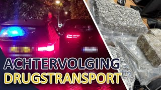 Politie  Achtervolging  Drugstransport  Rijden zonder rijbewijs [upl. by Garry]