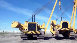 WORLDS BIGGEST SIDEBOOM CARRYING A CAT 594 [upl. by Haily110]