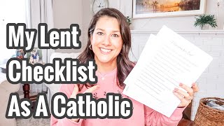 My Lent Checklist as a Catholic lent [upl. by Gaudette]