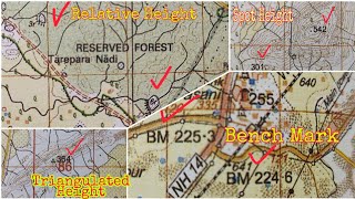 Some Important Terms Related To Height  Triangulated Height  Spot Height  Bench Mark  relief [upl. by Amara]