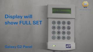 How to set your alarm using a code  Galaxy G2 Panel  ADT UK [upl. by Honan]