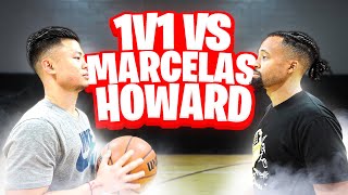 THINGS GOT HEATED TRASH TALKING 1V1 BASKETBALL AGAINST MARCELAS HOWARD [upl. by Yelik]