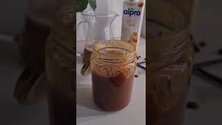 almond milk vanilla caramel iced latte latte icecoffee recipe shorts [upl. by Ellehsat143]