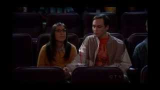 Sheldon and Amy at the movie house holding hands scene  The Big Bang Theory [upl. by Waterman]