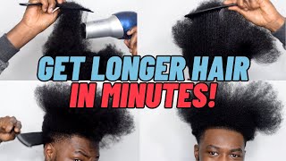 SHORT to LONG hair REAL QUICK  BLOW DRY YOUR HAIR TO MAKE IT LONGER [upl. by Ping]