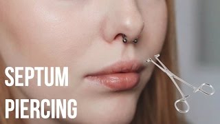 SEPTUM PIERCING FAQ  My Experience Pain Sizing amp Helpful Tips [upl. by Ecire]