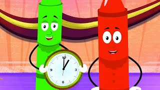 Time Song Learn the Clock for Children Kindergarten Rhyme for Babies [upl. by Chuah]