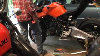 2008 KTM 1190 RC8 Open Pipes prior to Jester 68 Exhaust install [upl. by Sokul]