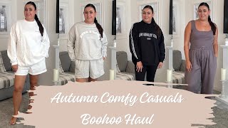 Comfy Casuals For Autumn Boohoo Tracksuit Haul🤍🧡 [upl. by Aihseyn711]