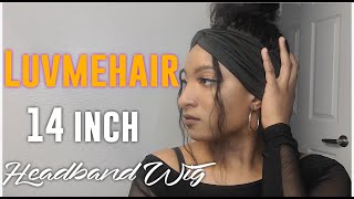 LOOSE DEEP WAVE 14 INCH AFFORDABLE HEADBAND WIG LUVMEHAIR REVIEW [upl. by Ambrosia]