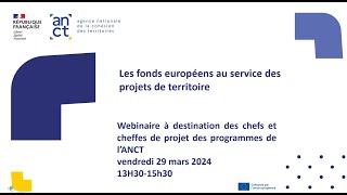 Club PVD  Formation quotLes fonds européens au service des projets de territoirequot [upl. by Teragramyram]