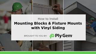 How to Install Mounting Blocks amp Fixture Mounts with Vinyl Siding [upl. by Lledniw352]